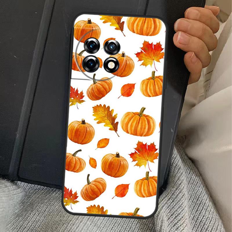 Autumn Leaves Pumpkin Halloween Case For OnePlus 15 13T 13 12 11 13R 12R 10R 10T 8T OnePlus Nord 5 CE 3 4 Lite N20 N30 Cover