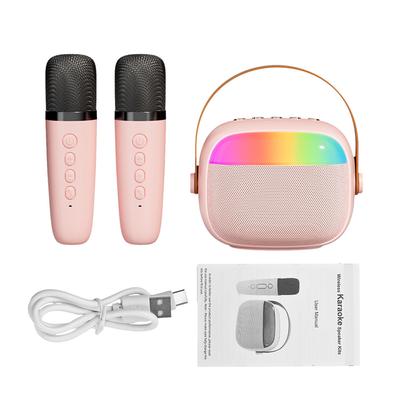 Karaoke Machine Mini Wireless Microphone and Speaker Set with 2 Microphone Gifts for Birthday Party