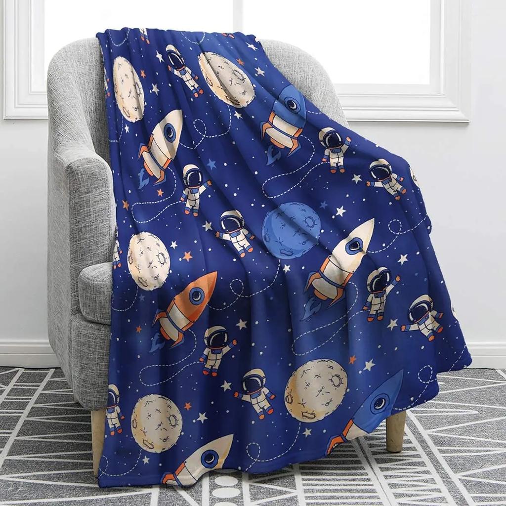 Galaxy Blanket Outer Space Starry Sky Flannel Throw Blanket for Bed Sofa Couch Warm Soft for Boys Girls  Birthday Festival Gift