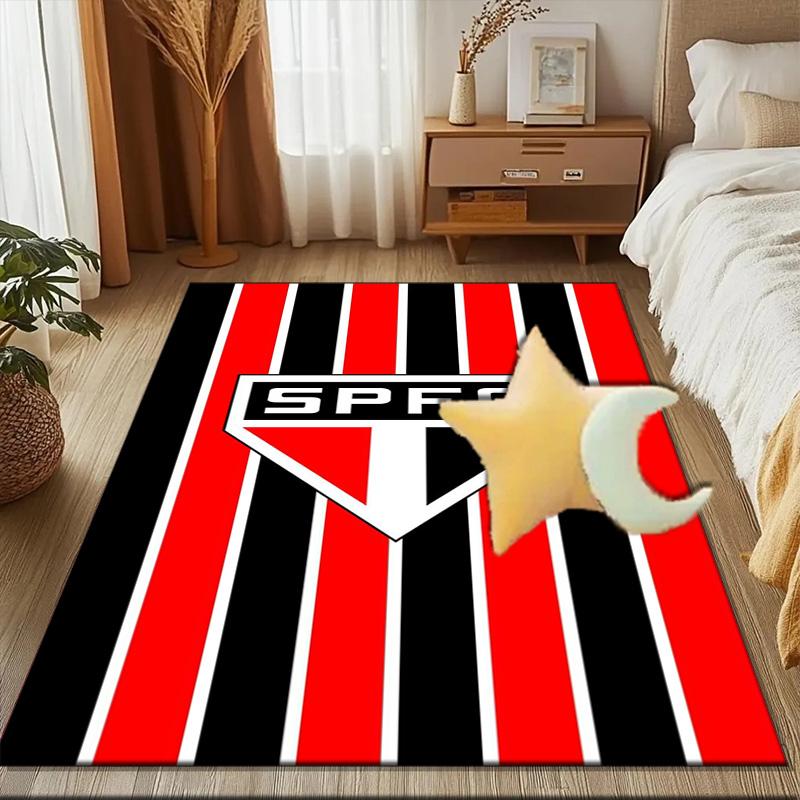 Pau-lo Fc Emblem Printed Office Carpet Chair Cushion  Entryway Rug, Rugs for Living Room, Bedroom Christmas gifts