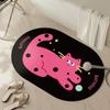 Happy Color Matching Kitten Soft Diatom Mud Absorbent Floor Mat Bathroom Door Non-slip Bathroom Floor Mat Cartoon Stain-resistant