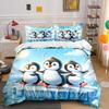 Penguins On Icy Landscape. Bedding Sets Duvet Cover Sets Duvet Covers Pillowcases(1 * Duvet Cover 2 * Pillowcases Without Duvet Insert)