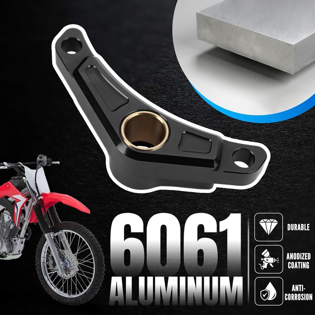 Canitu Black Shift Shaft Brace,Anodize CNC Billet Aluminum Shifter Support Holder Sprocket Cover Carrier with 2 Bolts Support Bracket for Honda
