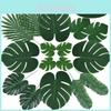 Tropisches Pflanzen-Deko-Set Mit Künstlichen Palmenblättern Für Hawaii-Dschungel-Partyzubehör