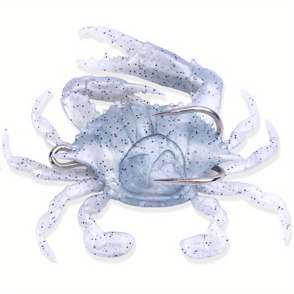 FTK Soft Crab Bait, Realistic Crab Design Durable Silicone Bait for Freshwater and Saltwater Fishing Accessories