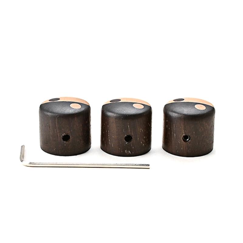 Wooden Volume Tone Control Knobs Electric Guitar Bass Knobs Potentiometer Cap Instrument Accessories Easy to Use