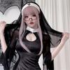 Nun Hats for Women Adult Halloween Costume Accessory Lightweight Nun Headpiece Nun Headband Caps Nun Habits Hat