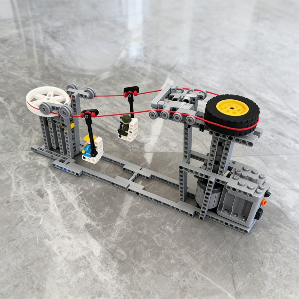 Electric Roller Coaster Building Block Bricks Moc Cable Car Assembly Model Puzzle Toys Figure Toy For Children And Adults