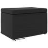 Black Stool 61 X 41 X 40 Cm Faux Leather and Engineered Wood