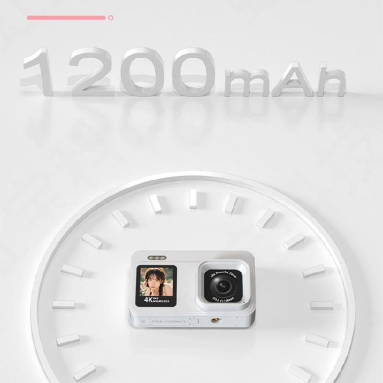 Travel Camera 4K Resolution 64MP Sensors Double Screens 18x Optical Zooming Rechargeable Battery For Adventure Enthusiasts