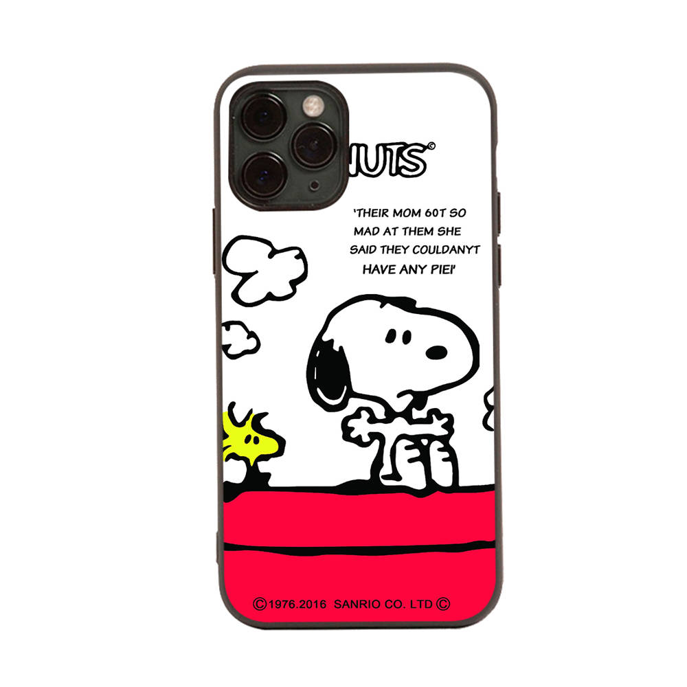 SM11 Lovely Snoopy Black Sofe Case for iPhone 16 15 Plus 14 13 Pro 8 SE XR XS Max P30 Nova 5T Y5P Y6 Y7 Y8P Y9 Realme C30 C33 C31 VIVO Y36 V27