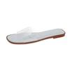 Fashion New Slippers for Women Outer Wear Summer New Fashion Solid Color Casual Flat-bottom Lazy Sandals Flip Flop Shoes Transparent