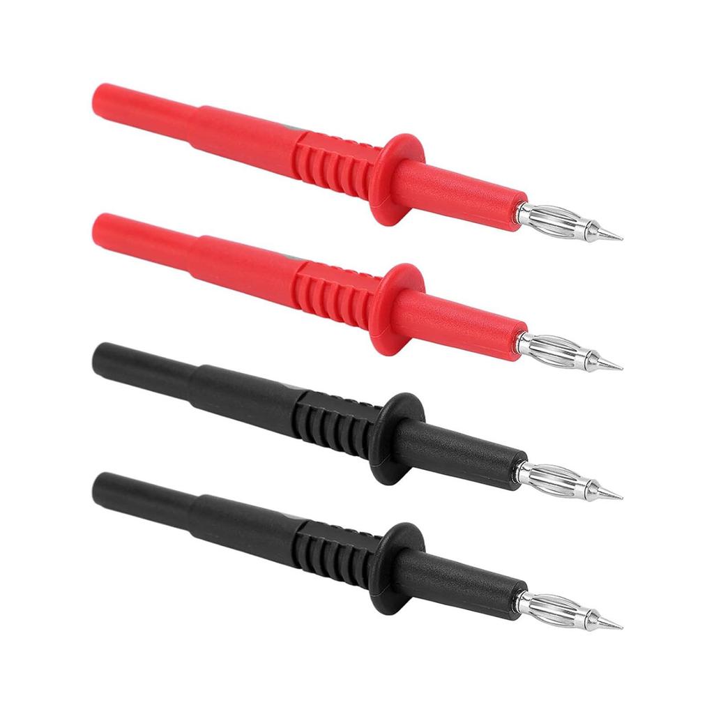 2pc 4mm Accuracy Test Clients Laboratory Grade Instrument Probes Counter Aging PVC Construction for Multimeters