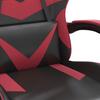 Gaming Chair with Footrest Black and Burgundy Artificial Leather