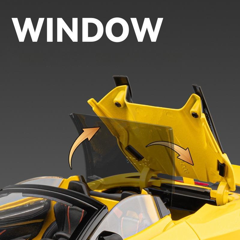 Modellino in Metallo pressofuso 1/18 Grande Dimensioni 720S Lega Supercar con Suono Luci Collezione Hobby Miniatura Voiture Bambini Ragazzo Giocattolo Veicolo