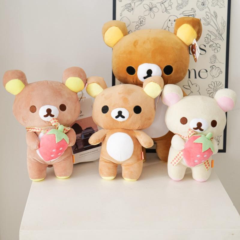 Lying White Rilakkuma Plush Doll Cartoon Bear Toys Kawaii Room Decor Toy Teddy Bear Korilakkuma Stuffed Doll Accompany Sleep Toy