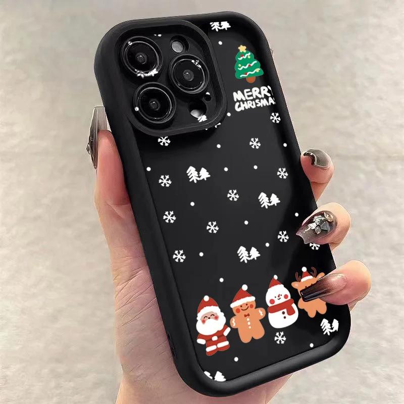 Christmas Santa Elk Phone Case for Xiaomi Redmi Note 14 13 12 11 Pro Plus 4G 5G 12S 11S 10S 10 9 9S 8 14C 13C Silicone Cover