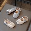 Little Girl Sandal Summer Beach Versatile Kids Princess Half Sandals Fashion Woven Style Children Causal Hollow-out Flat Shoes