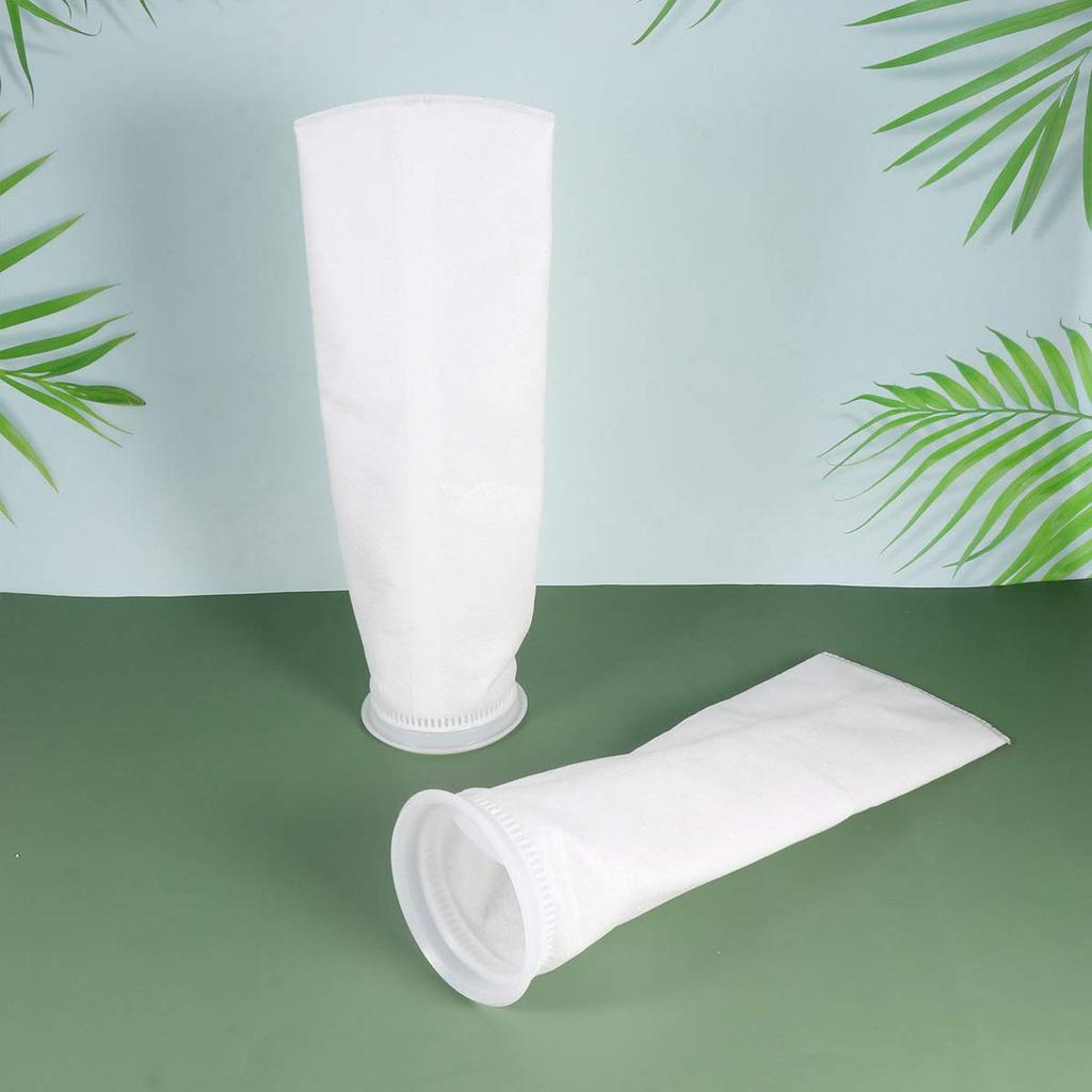 POPETPOP Set of 2 4-inch 100-micron Aquarium Filter Bags, Aquarium Sump Felt Socks, Heavy-Duty Mesh for Mechanical Filtration