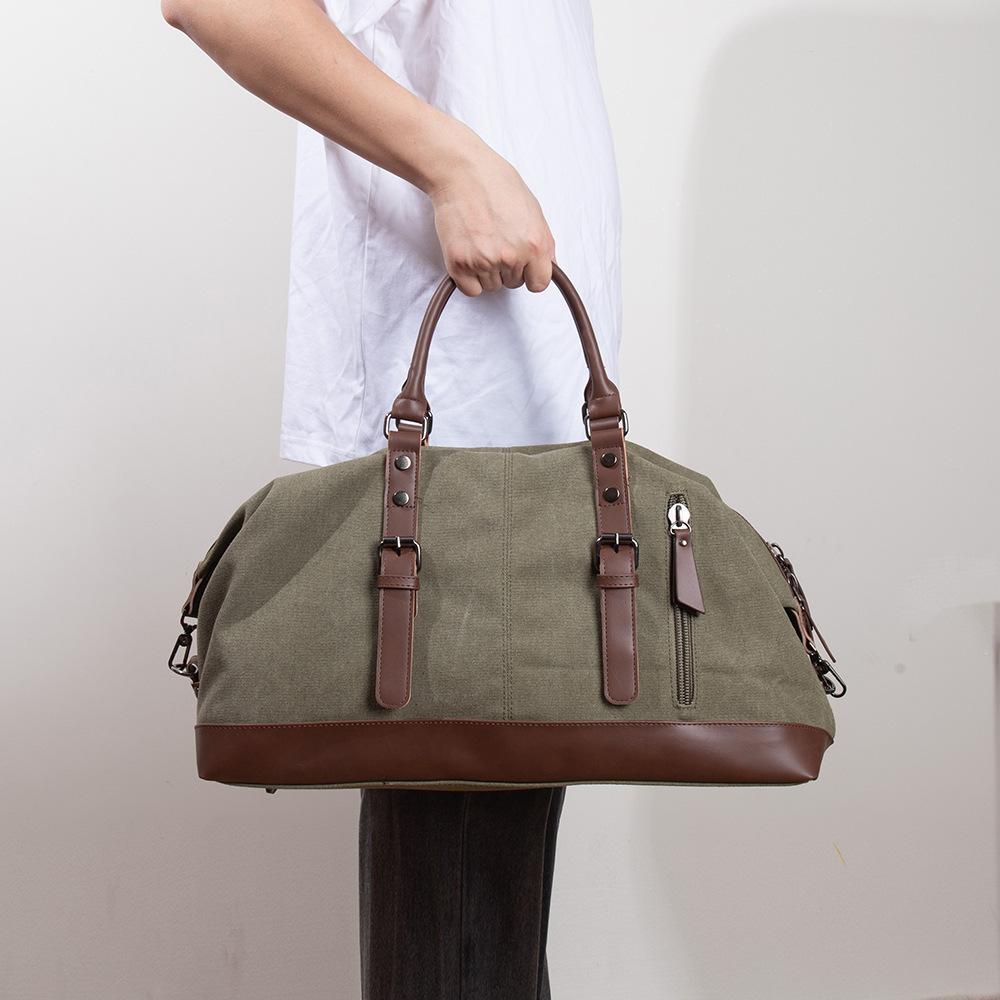 Canvas Artificial Leather Men Travel Bags Carry On Luggage Bag Men Duffel Bag Handbag Travel Tote Large Weekend Bag Dropshipping