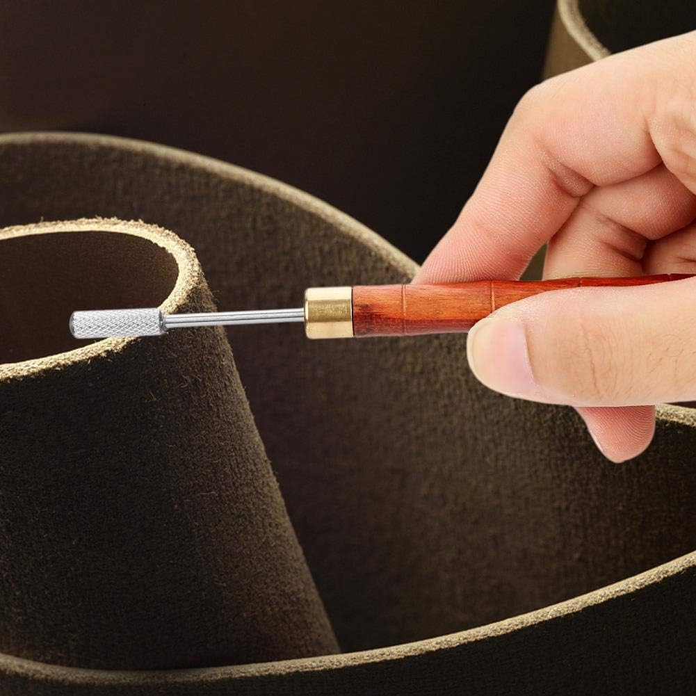 Hilitand Leather Dye Pen, DIY Leather Top Paint Roller 160mm / 6.3inch Craft Oil Pen Applicator Leather Craft Tool (Brown)