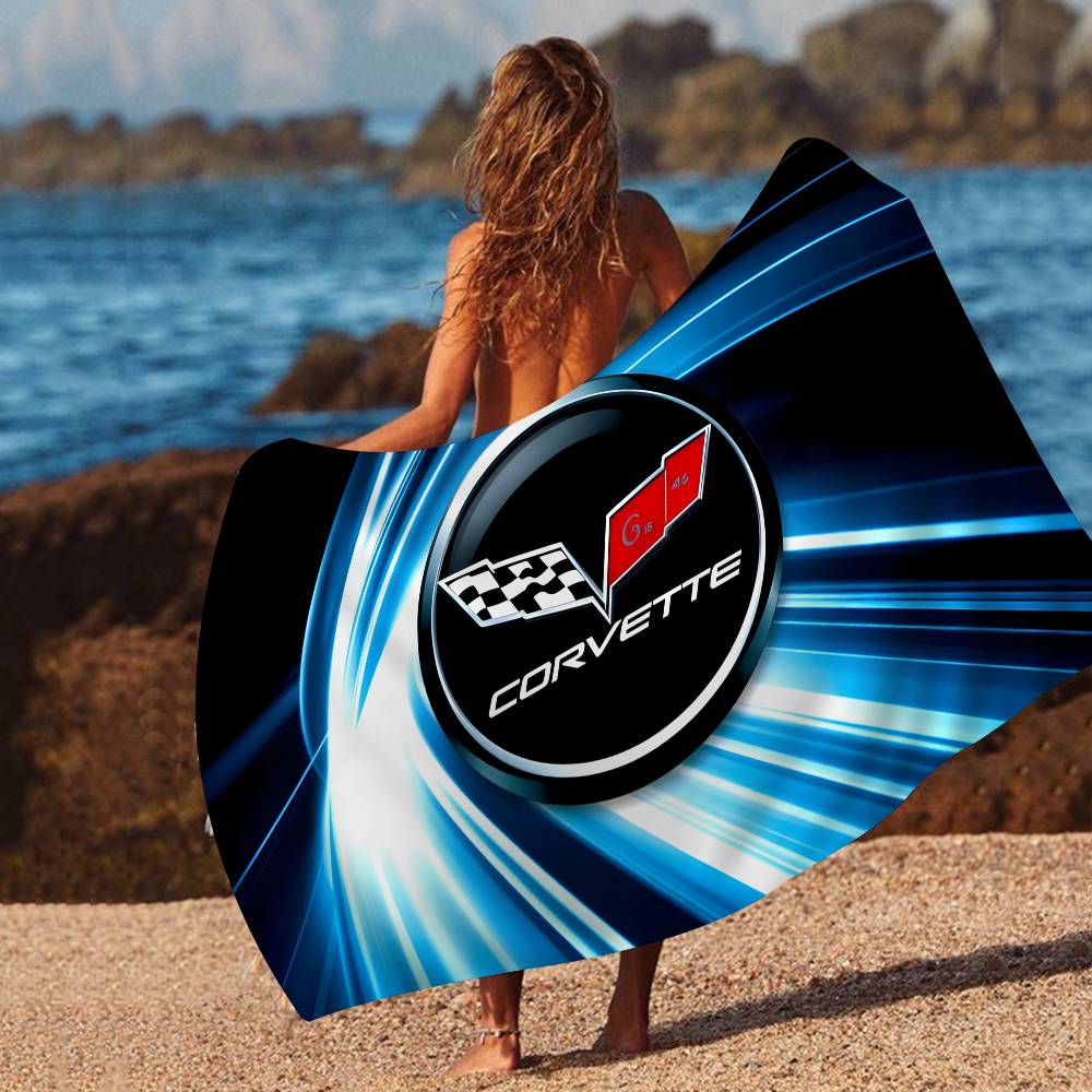 C-Corvette Sporty-American Anime Beach Swimming Towel Soft Absorbent Washcloth Children's Gifts for Kids Travel Camping Gym