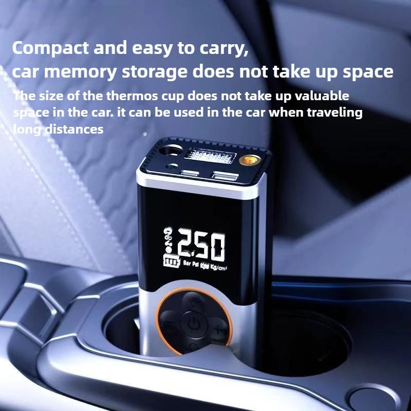 100W Portable Car Wireless Air Pump Portable Car Mini Multi-function Tire Pump Automatic High Pressure Air Pump Fast Charge