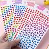 Color Little Star Sticker Red Love Crystal Three-dimensional Children's Reward Sticker Kindergarten Baby Puzzle Handmade