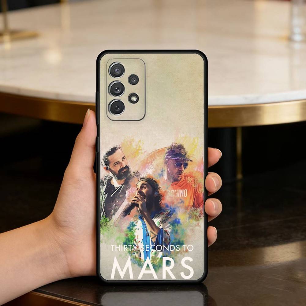 30 S-Seconds T-To M-Mars Phone Case For Samsung Galaxy A73,A72,A71,A70,A53,A52,A51,Soft Silicone Black Cover
