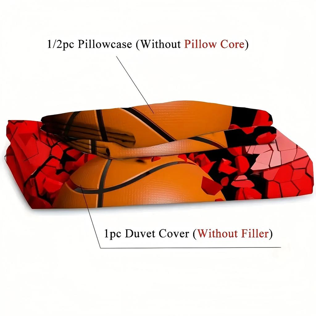 Basketball hits the red wall 3d Printed Bedding Set For Boys Mens Sports Theme Quilt Cover Home Soft Comfortable Duvet Cover set