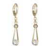 Golden Teardrop Shaped Long Earrings For Women, Featuring a Cold And Aloof European And American Personality As a Jewelry Gift