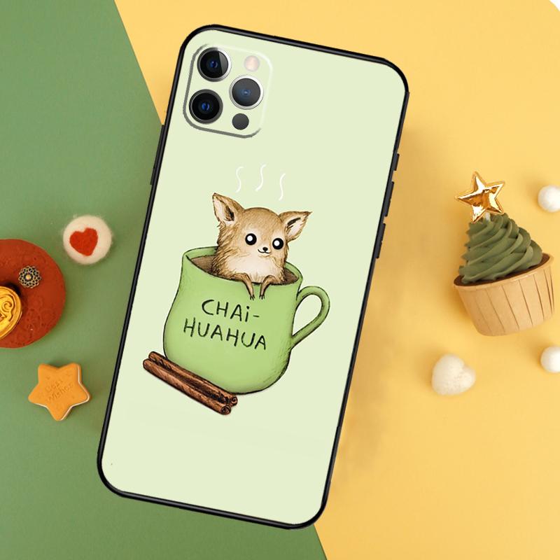 Chihuahua Face Floral Dog Case For iPhone 13 12 Mini 11 14 16 15 Pro Max 7 8 Plus X XR XS Max Back Cover