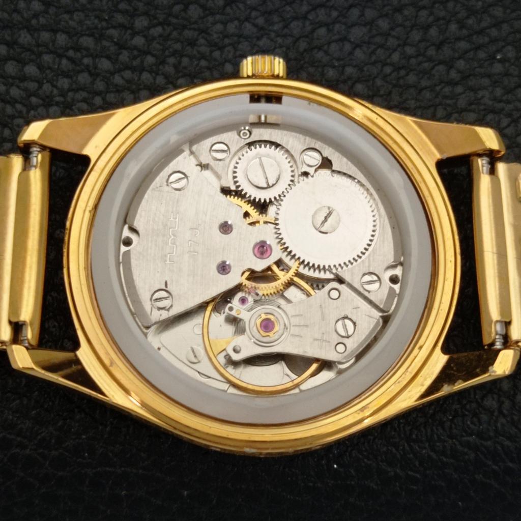 HMT PILOT HAND-WINDING VINTAGE INDIAN MENS SILVER COLOR DIAL WATCH A702074-5 R208-a702074