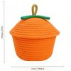 Halloween Woven Pumpkin Basket with Lid Pumpkin Gift Basket Multi-Function Candy Basket Decorative for Candy Snacks Toys