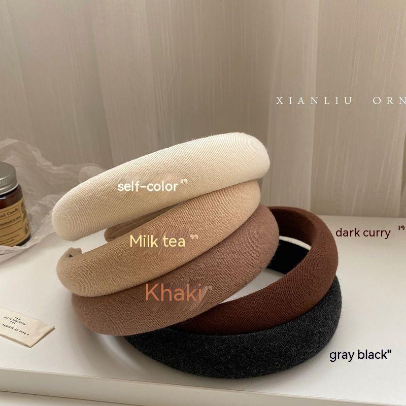 

Повязка на голову из губки с высоким черепом, женская универсальная повязка на голову в стиле ретро, ​​французская пресса, головной убор