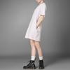 Adidas Trefoil Solid Color Logo Embroidered V-Neck Short Sleeve Dress Women dresses Pink HT4948