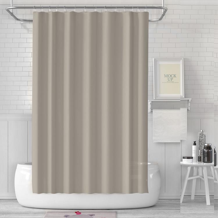 3D Printed PEVA Shower Curtain with Hooks – Thick, Waterproof, Mildew-Resistant Bathroom Partition