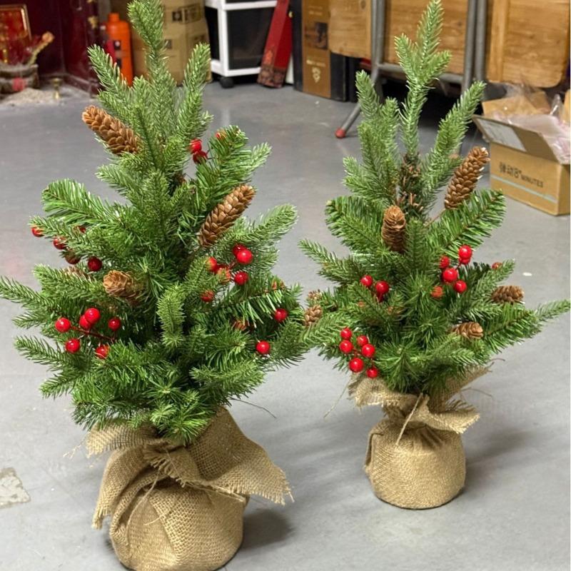 Kai Jin Christmas Decoration Red Fruit Mini Christmas Tree Pine Fruit Berry Home Tabletop Ornament