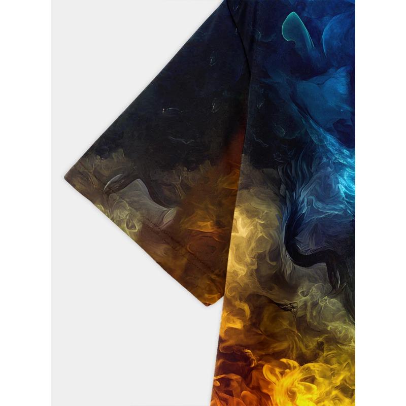 Men's Dragon T-Shirt Fantasy Mythical Creature 3D Graphic Printed Short Sleeve Casual O-Neck Pullover Streetwear Harajuku Tee Tops Male Clothing