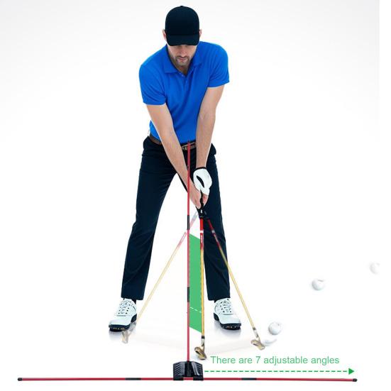 Golf Alignment Stick Holder Angle Adjustable Easy to Install Golf Swing Trainer Aid