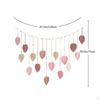 Bohemian Woven Tapestry Macrame Wall Hanging, with Photo Display Clips, Backdrop Art Decor Leaf