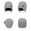 Winter Plush Knitted Cap Two-Piece Men's Outdoor Cold-Proof Warm Ear Protection Wool Cap