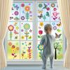 148 Pcs Spring Summer Window Stickers, 9 Sheets Flower Butterfly Tree Sunflower Window Stickers Window Decals for Glass for Summer Spring Decoration H