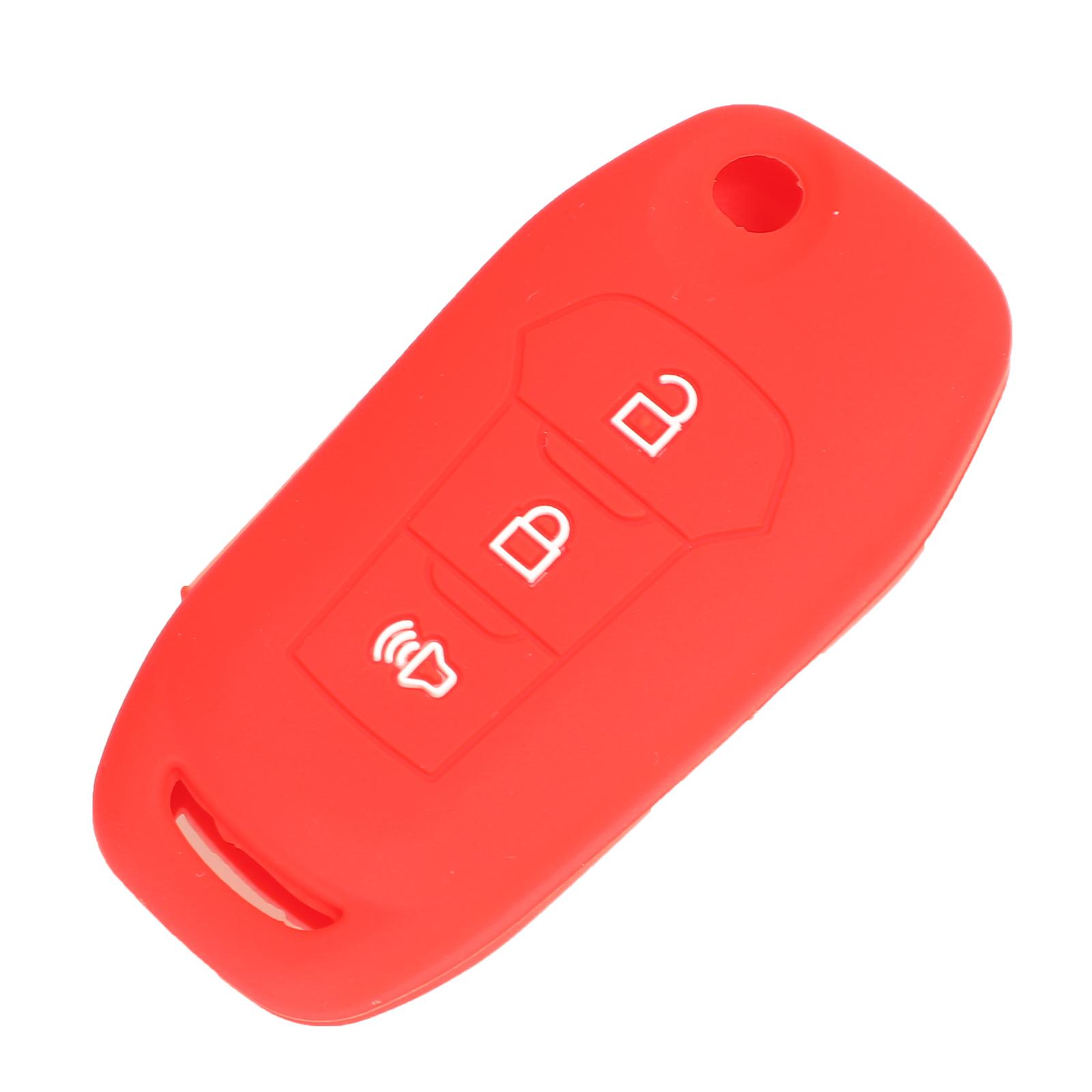 

jingyuqin 3 Buttons Silicone Remote Folding Key Fob Case Cover For Ford F-150 F-250 F-350 Explorer Ranger KA Fiesta Mondeo