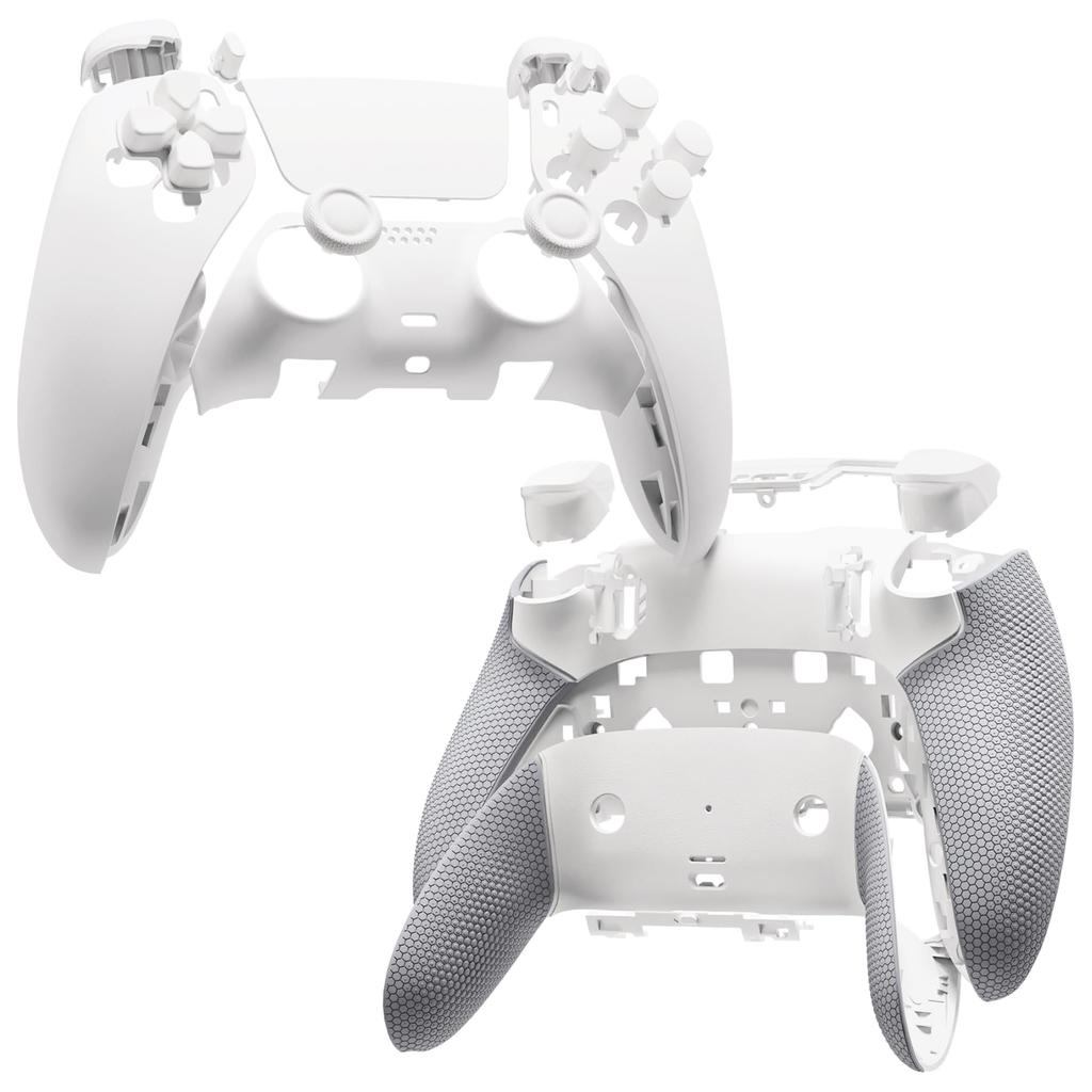 eXtremeRate PS5 Edge Controller Compatible Full Set Shell Button Rubber Grip Bottom Front and Rear Decorative Interchangeable Custom Replacement