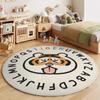 Cartoon Stijl Slaapkamer Decor Rond Tapijt Pluizig Zacht Kinder Vloermat Dierlijke Patronen Tapijten voor Woonkamer Dik Pluche Tapijt