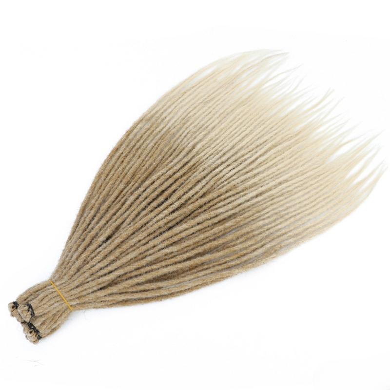 

Наращивание волос 36 дюймов/91,44 см Градиентное золото Ширина 0,25 дюйма/0,63 см Тонкий DE Синтетический страх Хиппи Шерстяной страх 10 прядей Ручная блокировка Наращивание волос для женщин 36in-10pcs грязно-белый