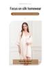 Silk Pajama Dress & Robe Set: 100% Mulberry Silk Two-Piece Camisole Dress with Morning Robe