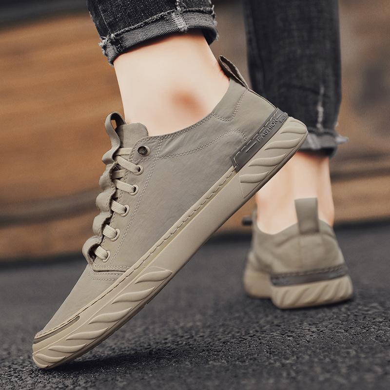 Ice Silk Cloth Shoes Men's Summer Breathable Old Beijing Cloth Shoes One Pedal Casual Canvas Shoes Trendy Board Shoes