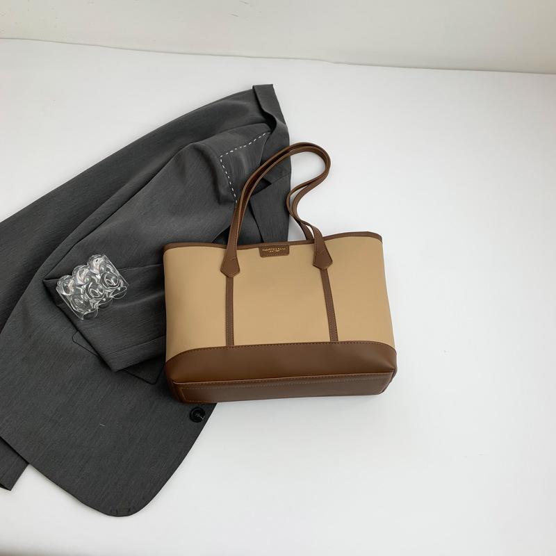 

New simple lazy style commuter handbag high value fashion personality shoulder tote bag хакі